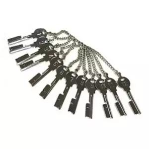 [문구] 순찰 키홀더 마스터키 건물 관리 순찰기계용 12개 세트