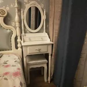 400틈새 화장대 프랑스 화이트 400 틈새 원룸