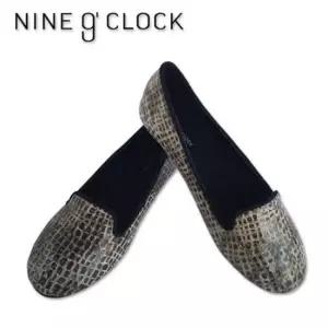 슬립온단화 나인어클락 크로커다일 슬립온 브라운