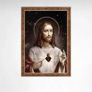 그림퍼즐 1000피스 직소퍼즐 그리스도 야광 앤틱골드 액자세트