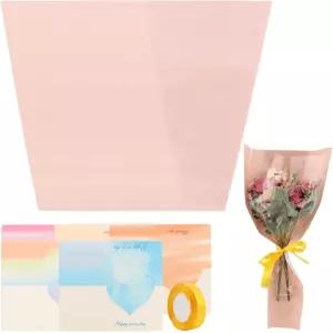 꽃다발용 꽃주머니 50개 리본이 달린 꽃 포장지 꽃꽂이 용품 어머니의 날 발렌타인 교사 졸업 생일 선물용