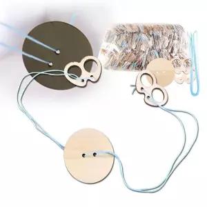 [에이치플러스몰]팽이만들기 나무팽이 (대용량) -끈팽이 씽씽이 100개