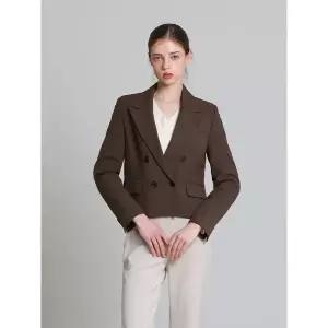 [하프클럽/]포멀 더블 크롭 셋업 재킷 (택가격278000원)