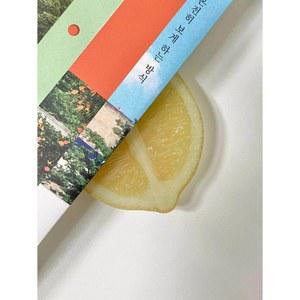 귀여운 선물 레몬 조각 글라스 책갈 업그자동차드 이색 코너 동기 무화과