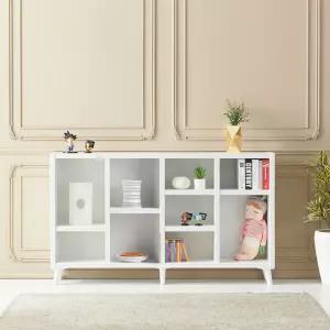 [우아미가구]우다 멀티 수납 정리함 2단 책장 다리형 1600