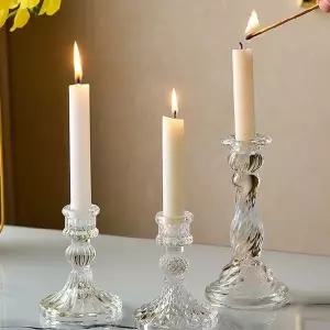 [셀러에이드]WL (이거찜) 촛대 크리스탈 캔들 홀더 유리촛대 양초홀더