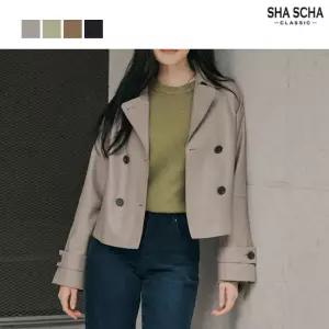 [홈쇼핑인기] 브리티쉬 램스킨 하프 트렌치 자켓