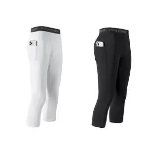 남자 휴대폰 주머니 레깅스 7부 운동복 쫄바지 쫄쫄이