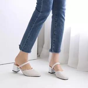 [하프클럽/]여성 슬링백 스웨터 SS 위빙 샌들