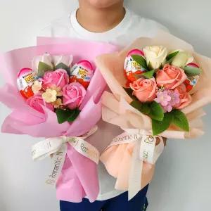 로맨틱앤 킨더조이 꽃다발 비누꽃 학예회 졸업식 발표회 재롱잔치 유치원 어린이 꽃다발