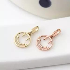 로즈골드목걸이 GOLD 스마일 라운드 링 금 목걸이 펜던트 14K