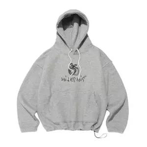 [로아드로아][기모/NO기모] 러브 팬던트 스트링 후드 (그레이)