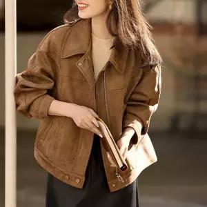 [하프클럽/]마른파 스웨이드 루즈핏 자켓 blk004585