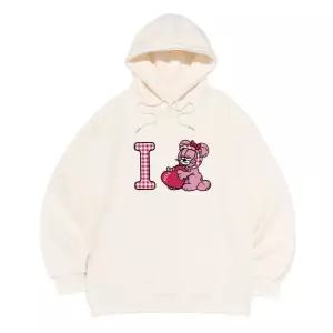 [로아드로아][기모선택] 로아드로아 X 베르니  I LOVE 베르니 그래픽 후드티 (아이보