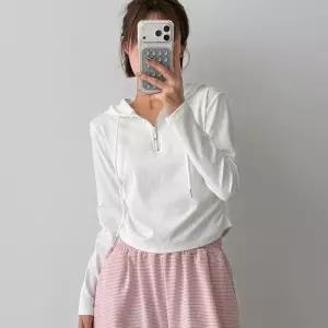 [유야]여성 옆셔링 반집업 면 무지 후드티 -FTS1099- 봄 가을