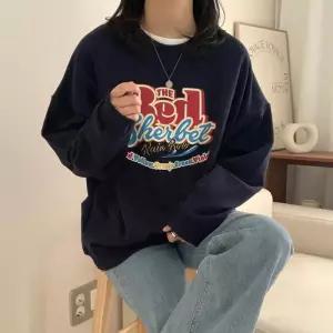 [유야]여성 면 RED 맨투맨 티셔츠 박스티 -FTS1086- 봄 가을