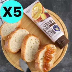 복음자리 고구마 버터 스프레드 잼 튜브 100g X5 캠핑