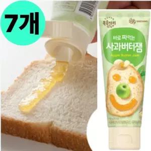 복음자리 바로 짜먹는 사과버터잼 튜브 100g X 7 휴대