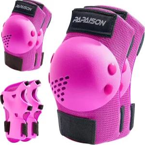 인라인 스케이트 자전거 사이클링 스케이트보드 스쿠터를 위한 PAPAISON 청소년 무릎 패드 팔꿈치 및 손목