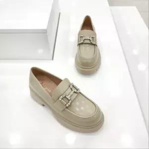 [탠디]by미셸 x23219 소가죽소재 5cm굽 앞 장식 여성 키높이 로퍼 cc6_CC