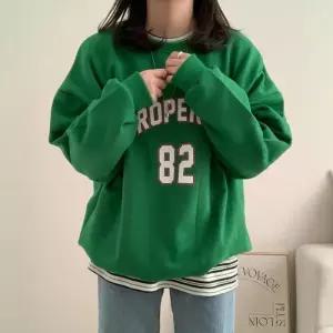 [유야]여성 면 82 레터링 맨투맨 티셔츠 박스티 -FTS1073- 봄 가을