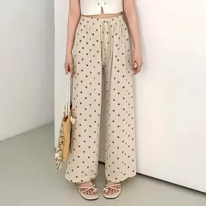 [유야]여성 큰 도트 밴딩 통바지 긴바지 츄리닝 -FPN0705- 봄 여름