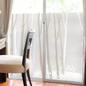 유리문시트지 무점착안개시트_브라운 레인포레스트_A02_W180xH90cm