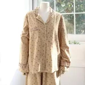 보슈아 여성 셔츠형기모파자마바지상하세트 겨울