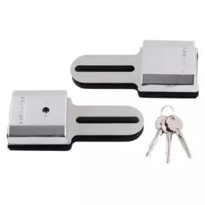 도어락 강화유리문 양문 잠금장치 보조키