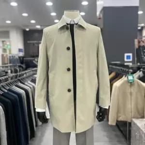 [트루젠]남자 간절기 봄 베이지 컬러 하프 트렌치 맥코트OTSL001