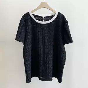 [하프클럽/] 루즈퍼프배색블라우스 GOS294M603 빅사이즈