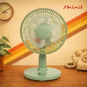 레트로 유선 미니  탁상용 선풍기  3엽 날개 좌우회전  SIF-BD06KP