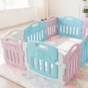 접이식 베이비룸 폴딩 아기 울타리 폴딩 안전가드 10P 핑크 블루