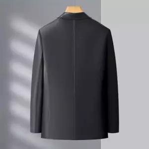 남자 캐주얼 양복 자켓 지금딱 고급 코트 정장 무스탕 홑가죽 헴라인 가죽 단서 OOTD1