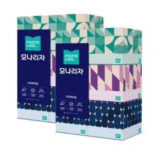 모나리자 미니 사 각티슈 화장 티슈 미용 각 갑 곽 100매 6입x2팩