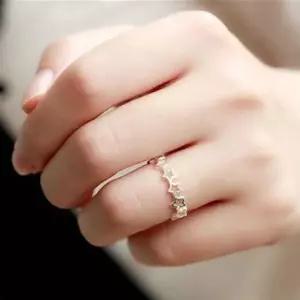 [셀러에이드]AC1610 컷아웃 스타 러블리 심플 S925 실버 링