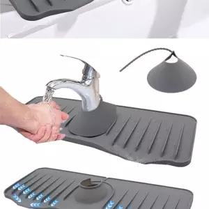 씽크대물막이 실리콘수전매트 차단 76x45cm 개 뚜껑 커버 업그레이드 블랙