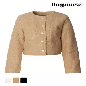 [모어오브](N) 글래드 코트 노카라 하프코트 아우터