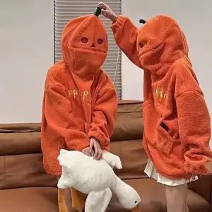 할로윈데이 커플 의상 인형탈 가을 호박 코스프레 성인 후드티 반티 코스튬