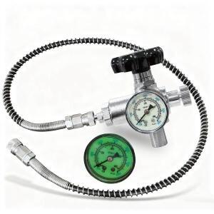 M18x1.5 DIN 밸브 HPA 충전 탱크 에어 스테이션 리필 어댑터 400bar 6000psi 게이지 70cm 호스 포함