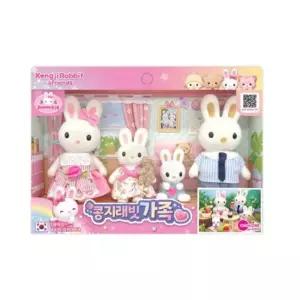 콩지래빗 행복한 가족 완구 토끼 장난감 피규어 인형 역활 어린이 아이 컬랙션 규어 미니어 어처파츠 초어