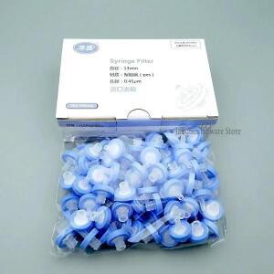 랩스 주사기 필터, PES, 나일론, PTFE, MCE 0.22, 0.45um 멤브레인, 13mm, 25mm, 로트당 100 개