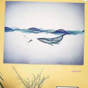 대형 포스터 패브릭 그림 흰수염고래efg816