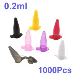 스냅 캡이 있는 0.2ml 마이크로 원심 분리기 튜브 폴리프로필렌 1000개 누출 없이 샘플 보관을 위한 작은