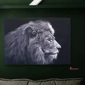 거실그림 패브릭포스터 가림천 벽장식 사자 싱글cde648