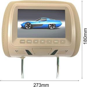 범용 7 1024x600 자동차 머리 받침 모니터 MP4 MP5 플레이어 베개 지원 AV/USB/SD/FM/스피커/헤드폰 터치