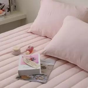 매트커버 레이 누빔 리스 패밀리 (F) (핑크) 침대 킹매트커버 면리스 부드러운리스 국산리스