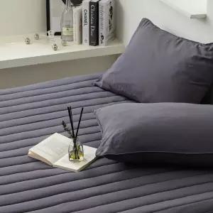 매트커버 레이 누빔 리스 패밀리 (F) (차콜) 침대 킹매트커버 면리스 부드러운리스 국산리스