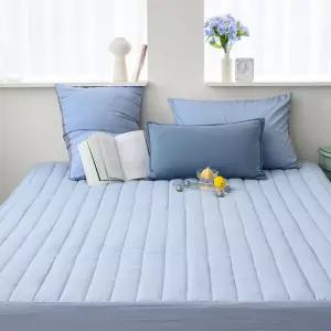 매트커버 레이 누빔 리스 킹 (K) (블루) 침대 패밀리 면리스 부드러운리스 국산리스