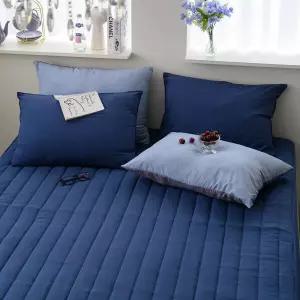 매트커버 레이 누빔 리스 킹 (K) (네이비) 침대 패밀리 면리스 부드러운리스 국산리스